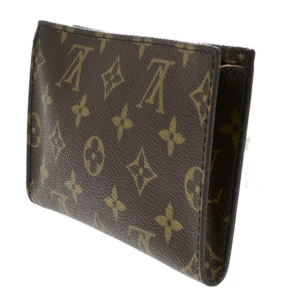 LOUIS VUITTON Logo BUCKET PM Pouch Bag Monogram Leather Brown France 60EE071 - Picture 13 of 13